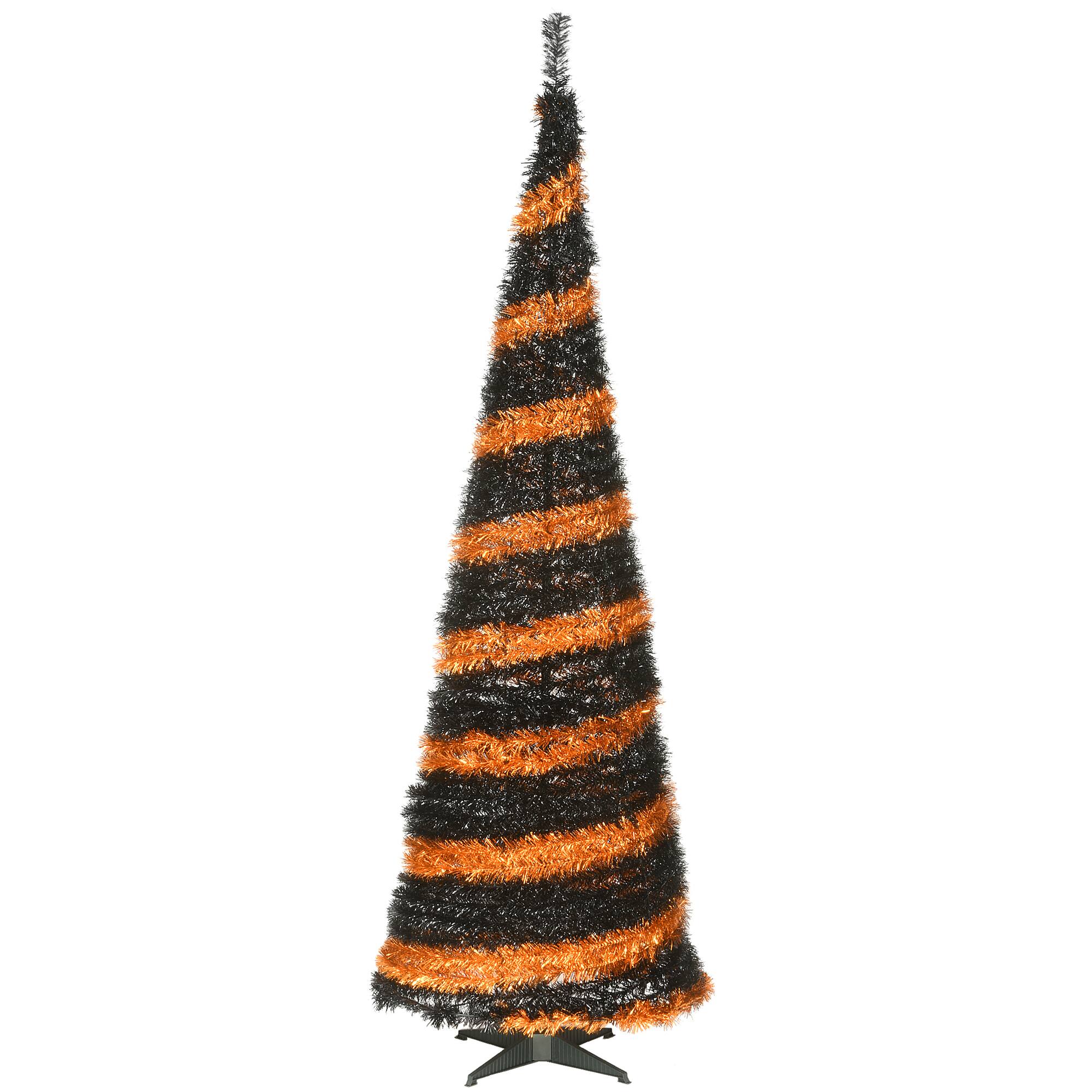 7.5ft. Unlit & Black Pop-Up Artificial Halloween Tree